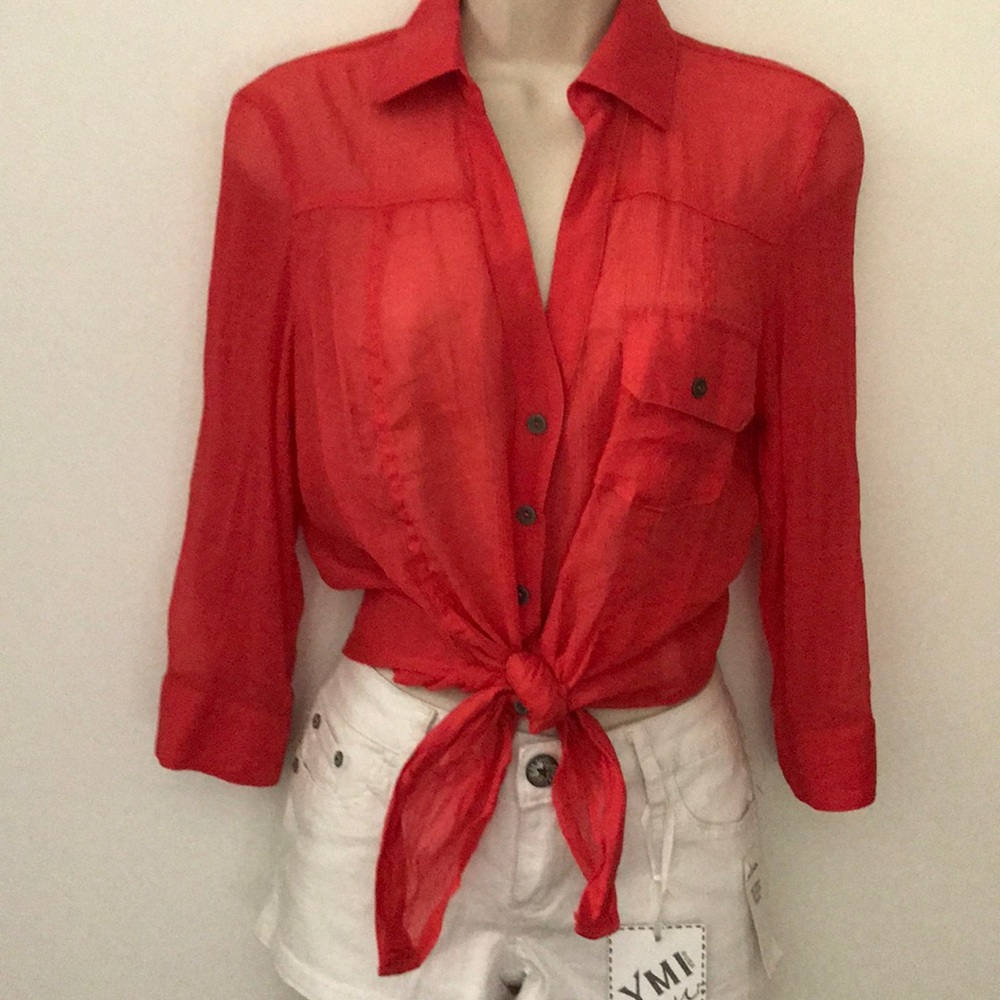 Coral crop top